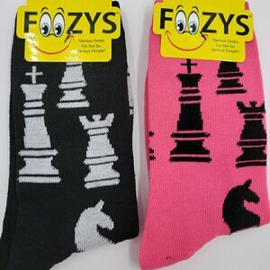 CHESS PIECE SET Womens Socks 2 PAIRS Cozy Gift Nostalgic Board Game Family Night
